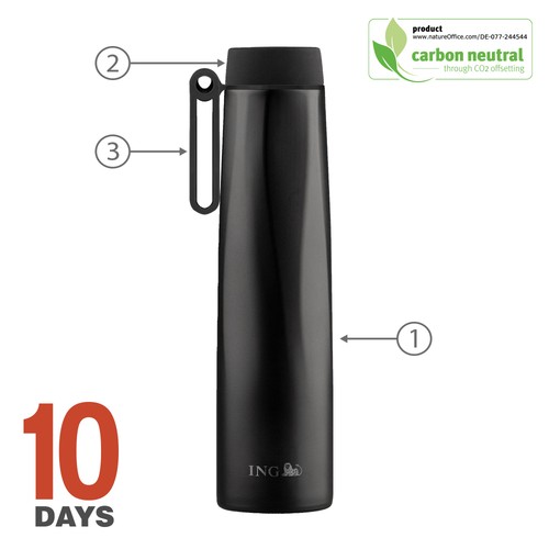 GOURDE CALYPSO XLH 750 ml AVEC POIGNEE NOIR * STOCK - 2