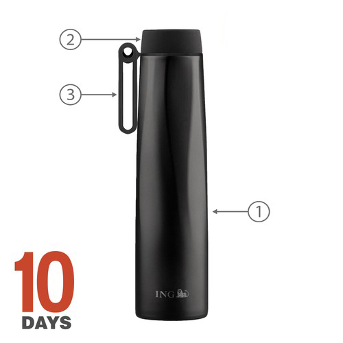 GOURDE CALYPSO XLH 750 ml AVEC POIGNEE NOIR * STOCK - 2