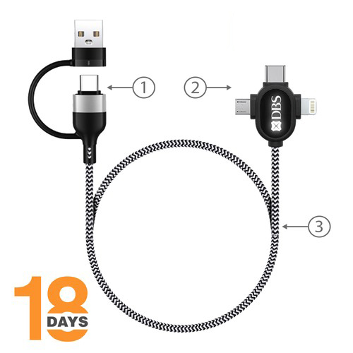 LIPANOI CABLE DE CHARGE 6in1 STOCK - 2