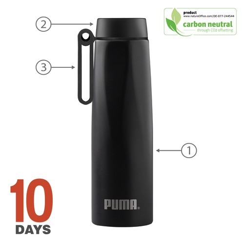 GOURDE ISOTHERME CALYPSO H 500ml AVEC POIGNEE NOIR - 2