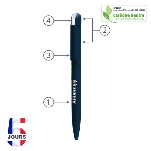STOCK DE STYLO METAL BLEU FRANCE - 2