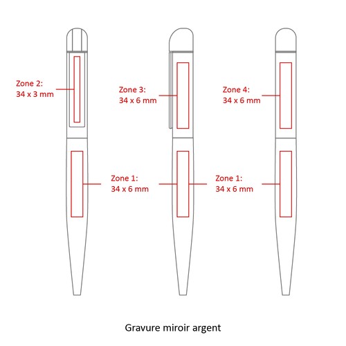 STOCK DE STYLO METAL ROUGE FRANCE - 5