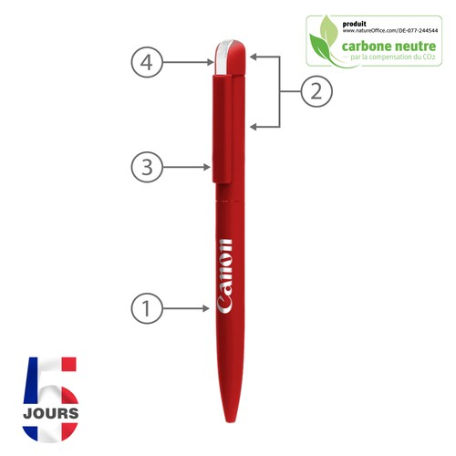 STOCK DE STYLO METAL ROUGE FRANCE - 2
