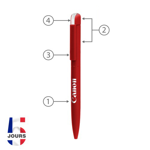 STOCK DE STYLO METAL ROUGE FRANCE - 2