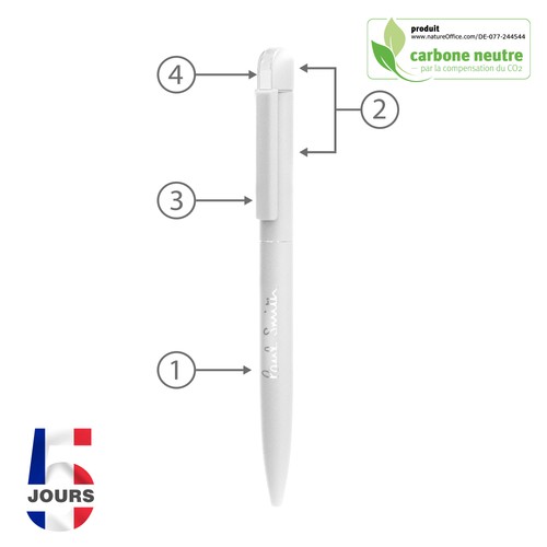 STYLO METAL BLANC FRA - 2