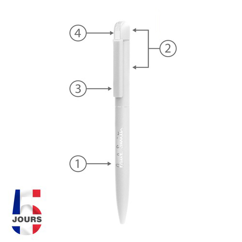 STYLO METAL BLANC FRA - 2