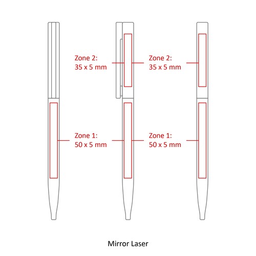 Stylo bille Sari THIN Blanc Mat - 4