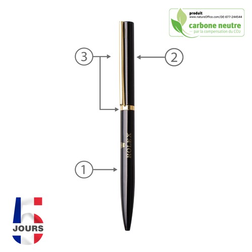 Stylo bille Sari Noir/or - 2