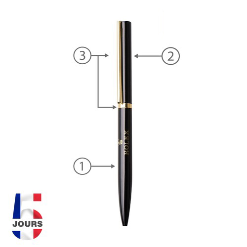 Stylo bille Sari Noir/or - 2
