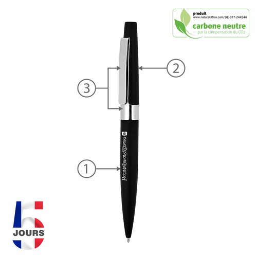 STYLO METAL STOCK NOIR FRANCE - 2