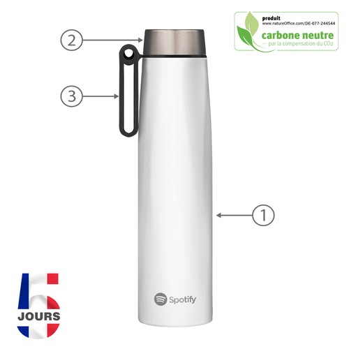Bouteille isotherme 0.75L/25oz STOCK BLANC FRANCE - 2