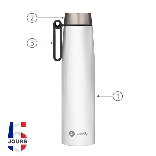 Bouteille isotherme 0.75L/25oz STOCK BLANC FRANCE - 2