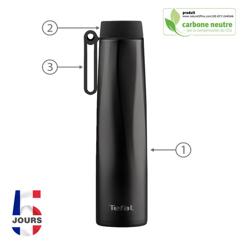 Bouteille isotherme 0.75L/25oz STOCK NOIR FRANCE - 2