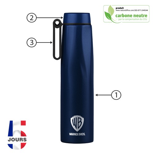 Bouteille isotherme 0.75L/25oz BLEU - 2