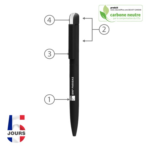 STYLO FOLK METAL STOCK NOIR FRANCE - 2