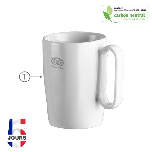 Calypso 250ml Tasse à café en céramique STOCK FRA - 2