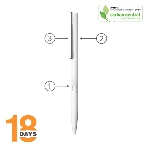 Sari, stylo métal twist fin STOCK BLANC MAT - 2