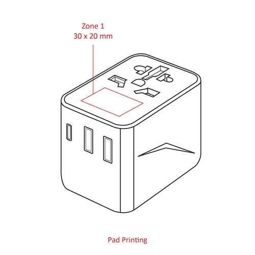 GlobePlug, adaptateur de voyage universel, 12 W ST - 6