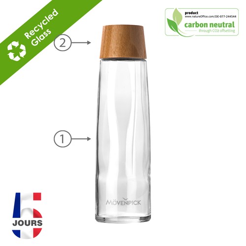 Bouteille en verre de 0,75 L/25 oz STOCK FRA - 2