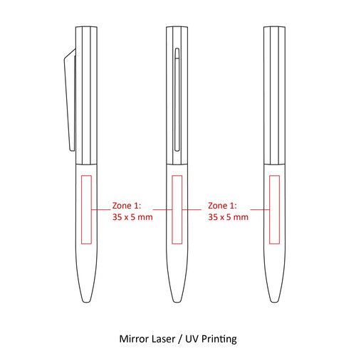 Concorde, stylo twist en aluminium recyclé STOCK - 4