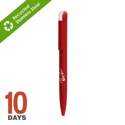 folk-stylo-a-bille-metal-twist-stock-rubber-rouge-publicitaire-759163-60