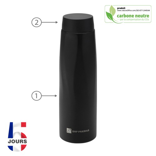 Calypso Gourde isotherme 0,5l noir STOCK FR - 2