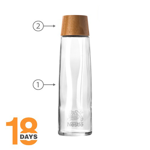 Bouteille en verre de 0,75 L/25 oz (sodalime recyclée) - 2