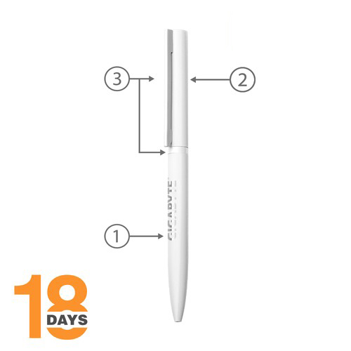 Stylo métal Sari twist STOCK BLANC MAT - 2