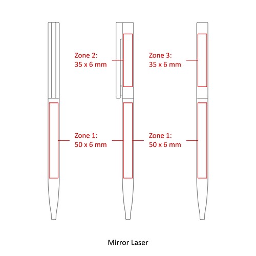 Sari, stylo twist fin en métal, rubber rouge - 6