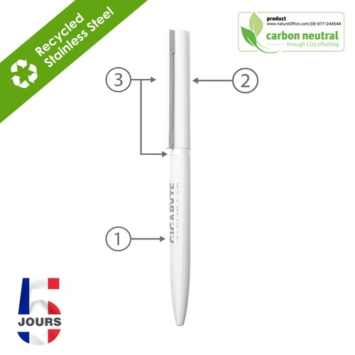 Stylo twistball Sari BLANC - 2