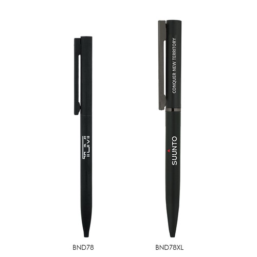 Sari, stylo twist fin en métal, rubber bleu, STOCK - 3