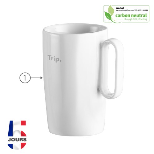 Calypso 330ml Tasse à café en céramique STOCK FRA - 2