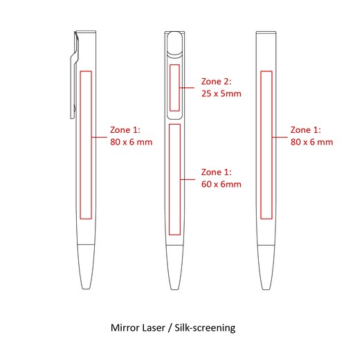 AIIE Stylo bille Alu Recylé rubber noir FR - 6