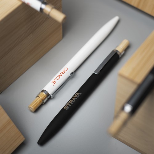 BAAM Stylo à bille en aluminium recyclé Blanc mat - 4