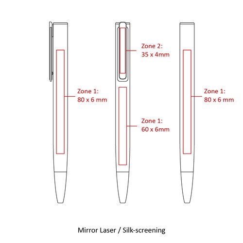 URRGH Stylo bille Alu Recylé blanc mat - 5