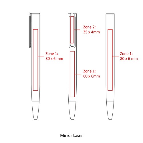 URRGH Stylo bille Alu Recylé rubber Rouge FR - 3