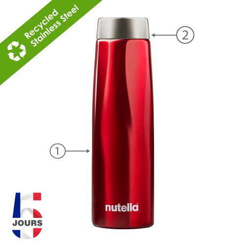 Gourde 500ml Rouge Métallisé FRA - 2