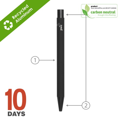 NoClip Recycled aluminum ball pen STOCK - 2