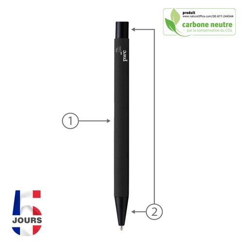Stylo bille NoClip Push noir - 2