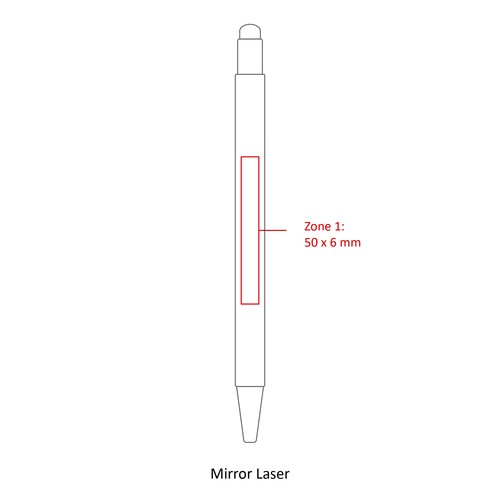 NoClip, stylo bille poussoir blanc STOCK FR - 3