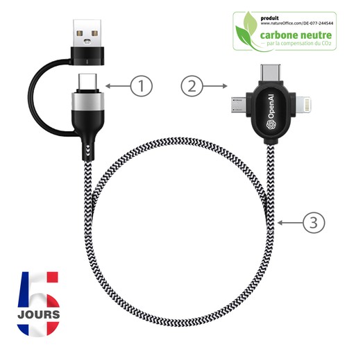 Câbles de charge et de données 6en1 - 2