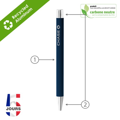 Stylo bille NoClip Push bleu - 2