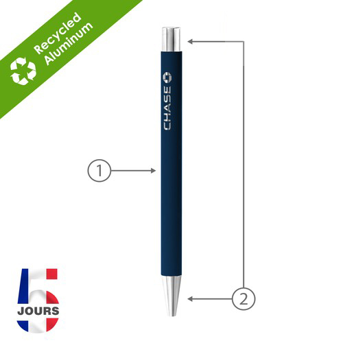 Stylo bille NoClip Push bleu - 2