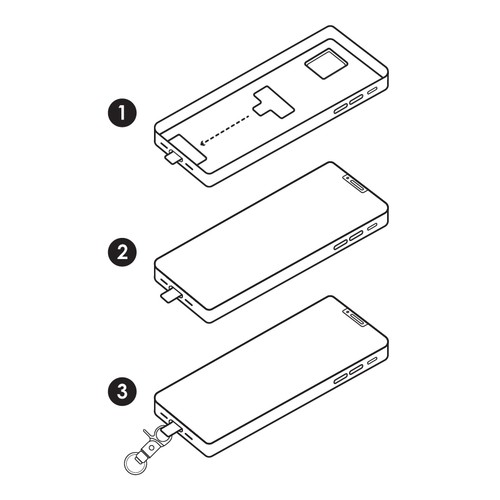 WEI Sangle de téléphone avec carte d'insertion - 9