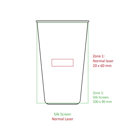 BND885M KOP Gobelet Eco en aluminium recyclé 450 ml Noir - 3