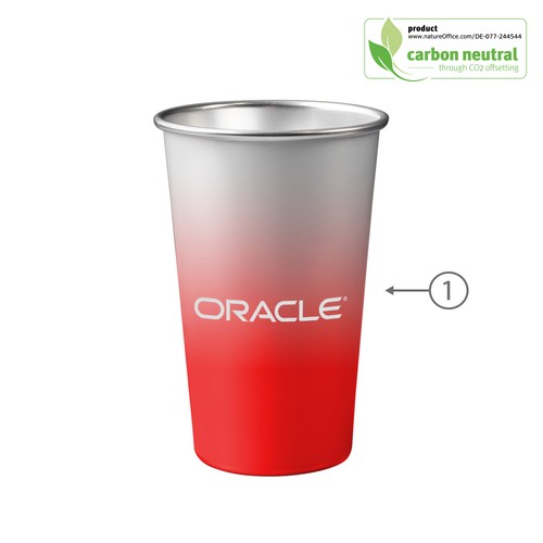 M KOP Gobelet Eco en aluminium recyclé 450 ml Rouge - 2