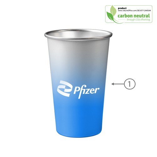 BND885M KOP Gobelet écologique en aluminium recyclé 450 ml Sky Bl - 2