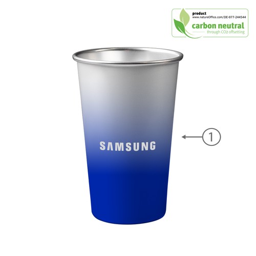 BND885M KOP Gobelet Eco en aluminium recyclé 450 ml Relfex Bleu - 2