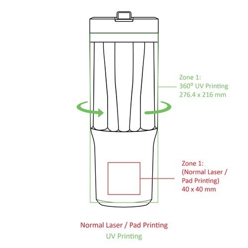 EXPLORER Gobelet 900 ml/30 oz Noir Stock - 6