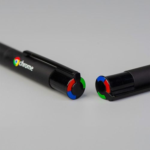 Stylo à bille 4 couleurs noir STOCK - 5